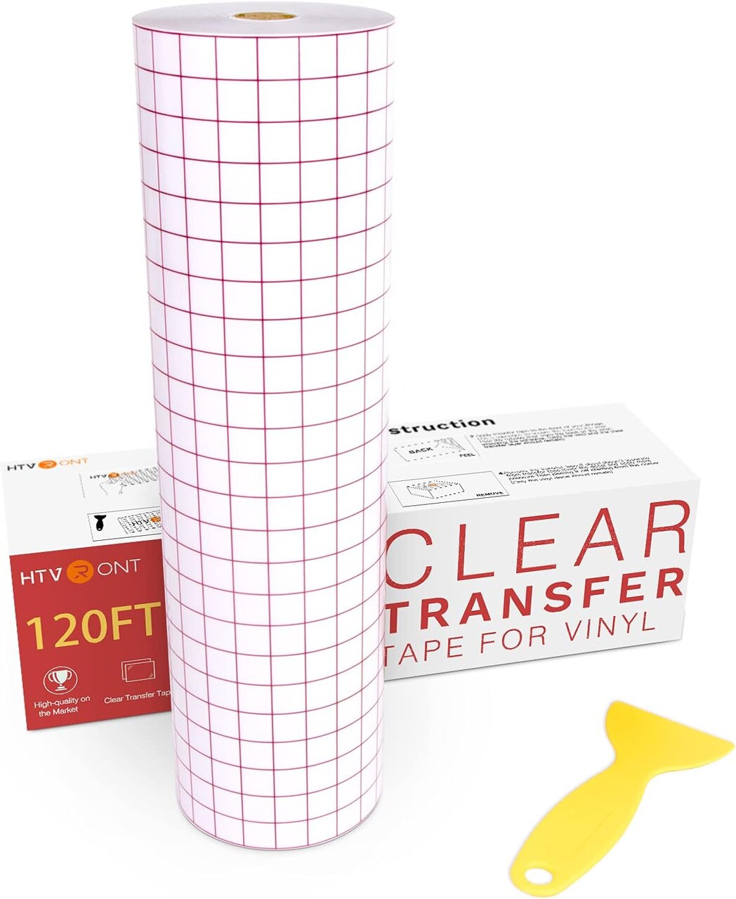 12" X 120 ft w/Red Alignment Grid Transfer Paper for Adhesive Vinyl